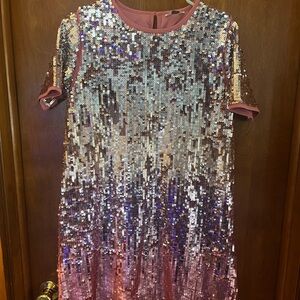 Primark Pink and Silver Sequin Top